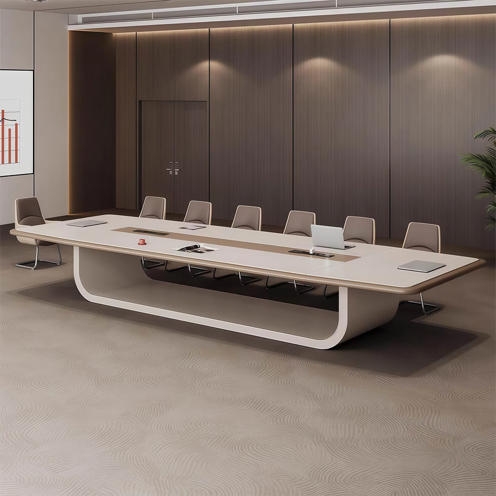 Creative Painted Meeting Table – Minimalist Long Rectangle Desk - image 12