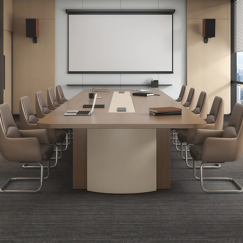 Premium Minimalist Rectangle Conference Table – Modern High-End Design for Office Boardrooms - image 3