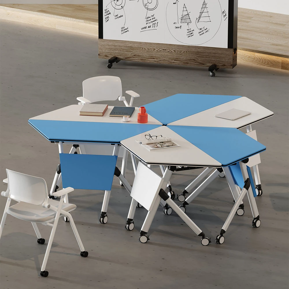 Interlocking Folding Meeting Table on Wheels – Portable Modular Conference Desk - image 2
