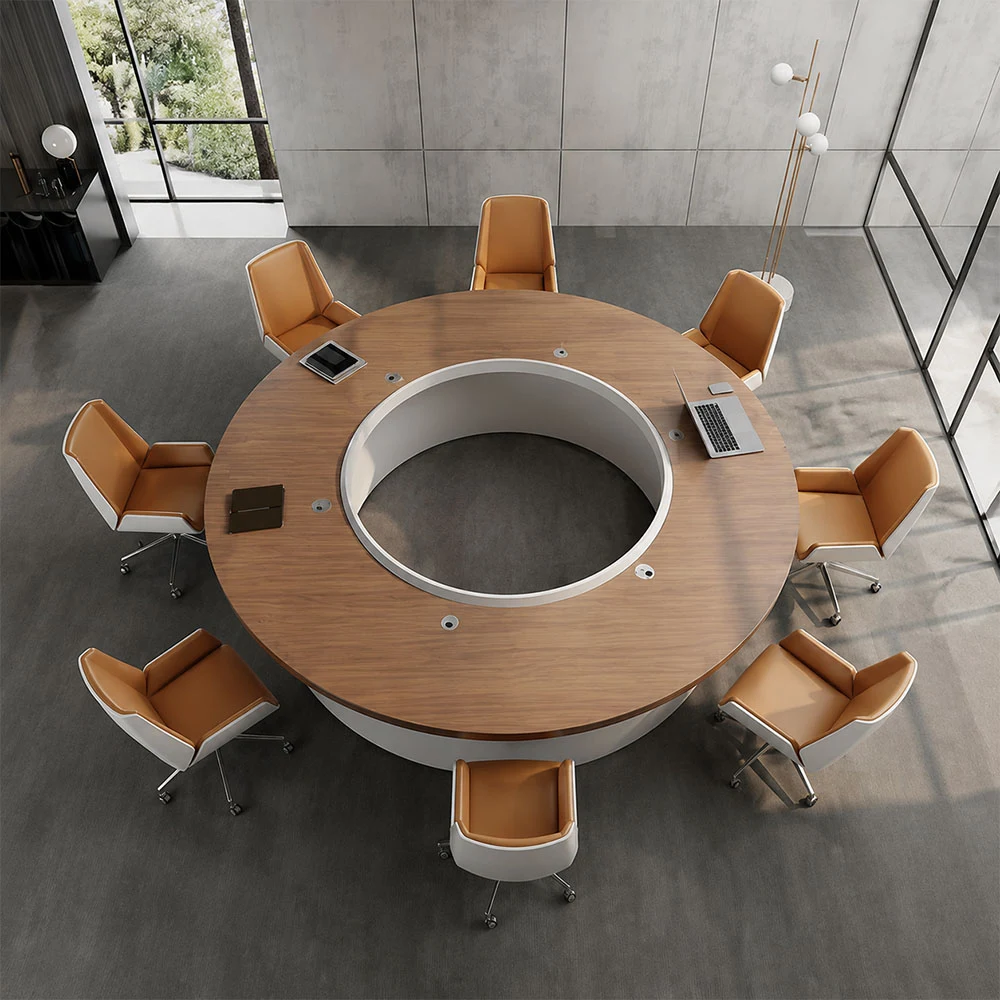 Elegant Round Meeting Table – Minimalist Style for Modern Offices - image 2