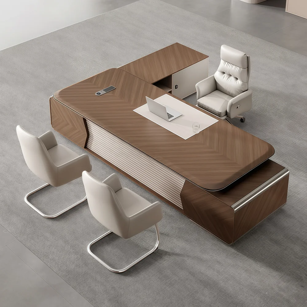 Contemporary Executive Office Desk with Electric Lift - image 3