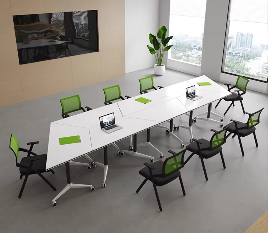 Irregular Folding Conference Table  Mobile Modular Meeting Table - image 5