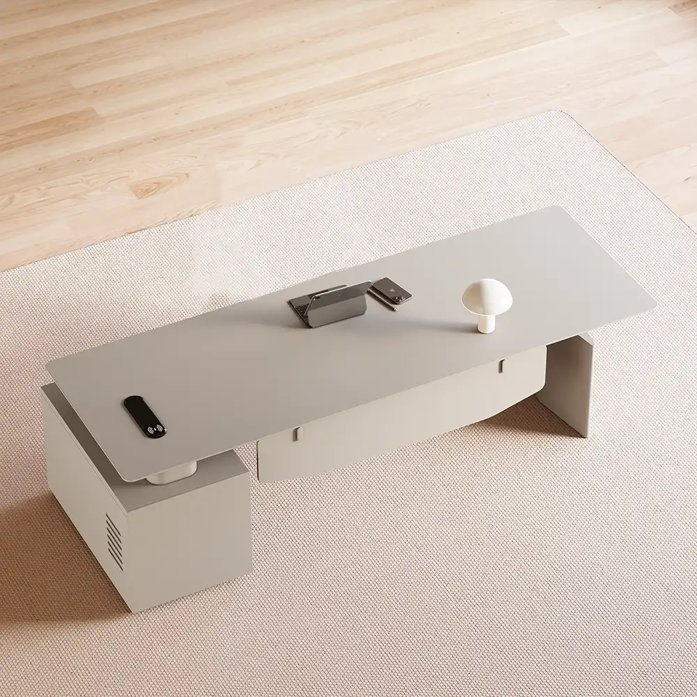 Elegant Light Luxury Office Desk — Simple Modern Design for Professional Home Office - image 2