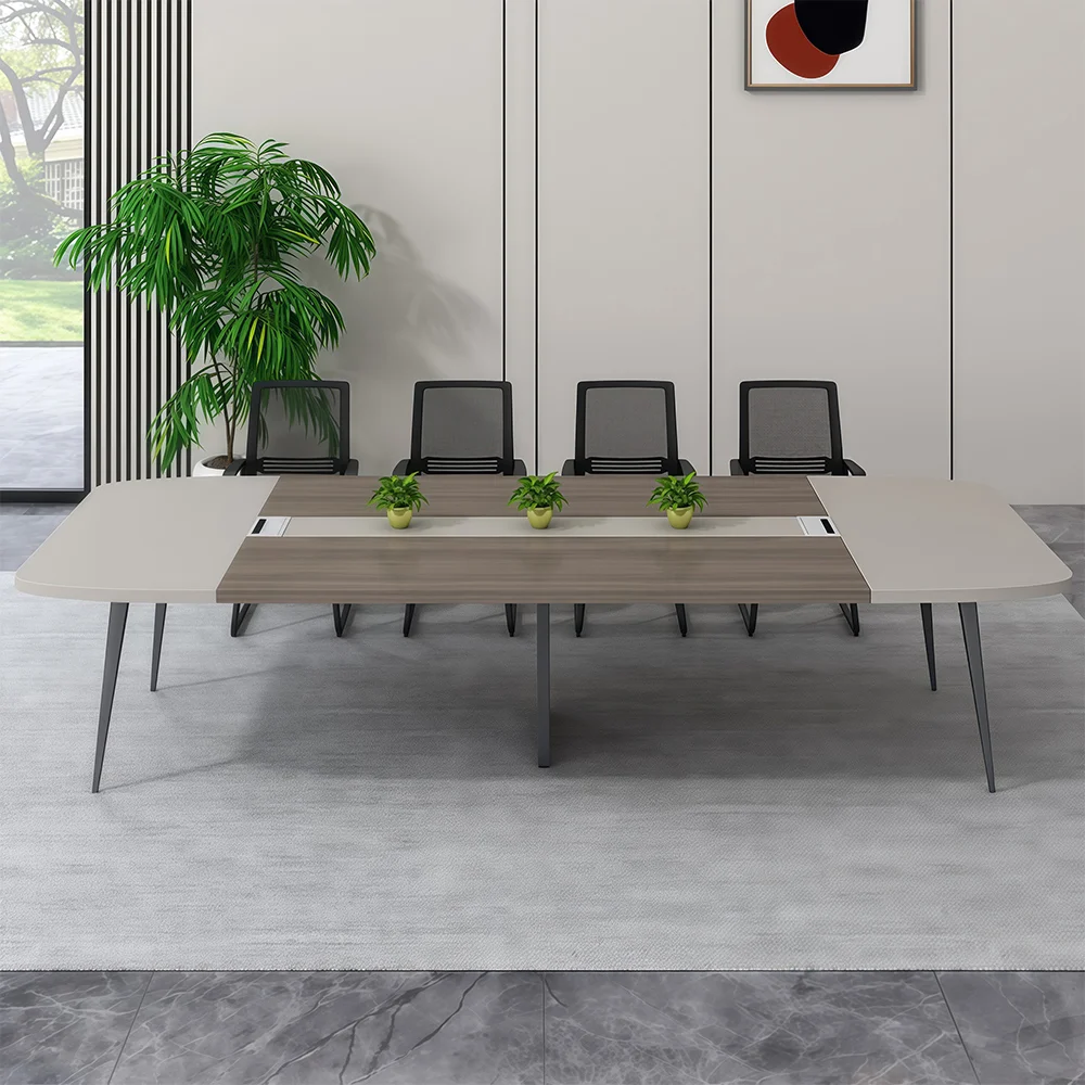 Sleek Modern Conference Table Minimalist Office Meeting Desk - image 5