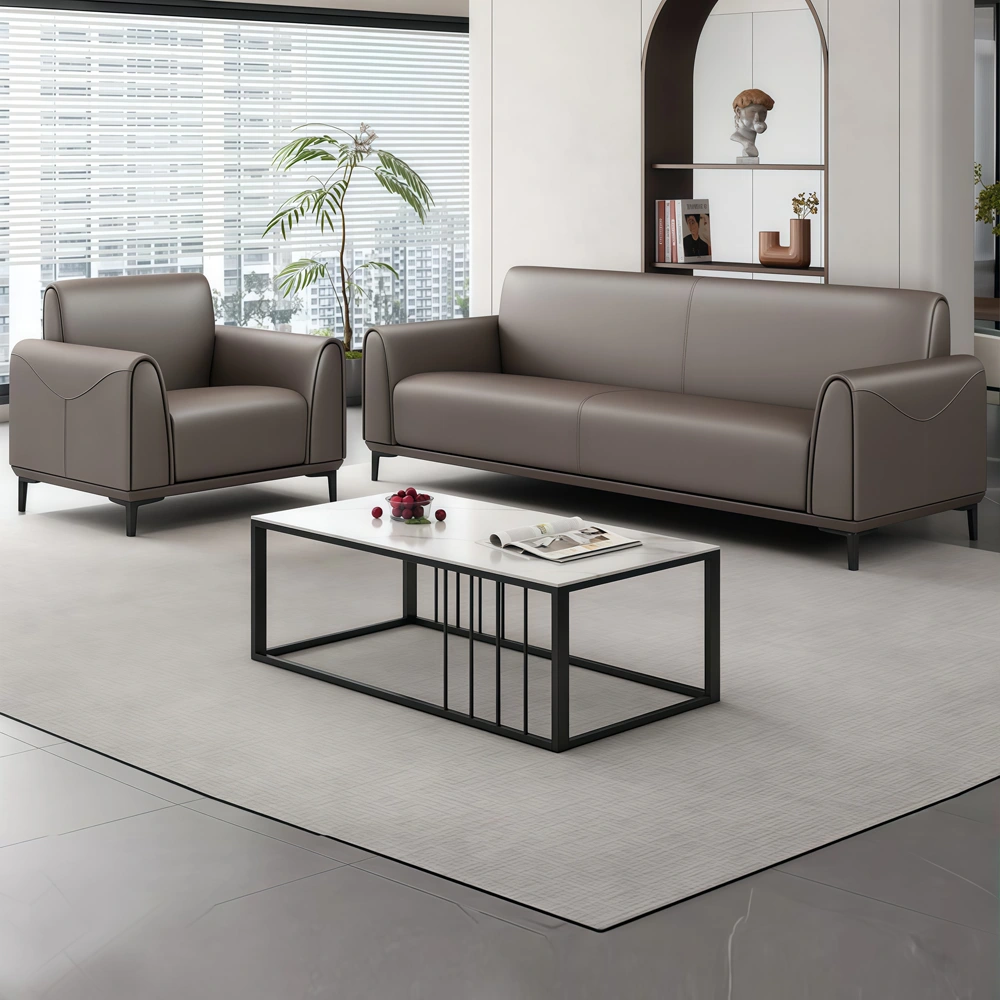 Luxury Office Reception Sofa Set with Business Coffee Table - image 3