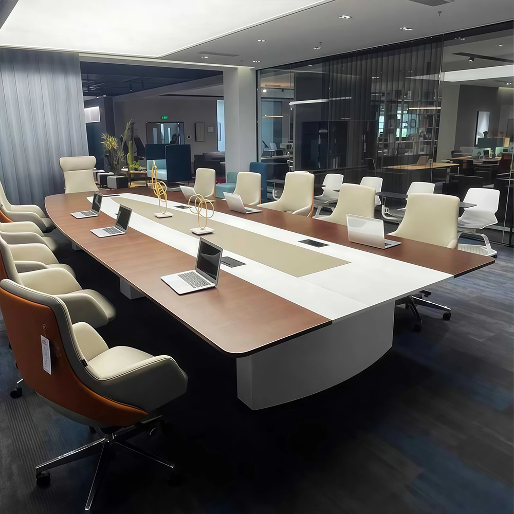 Solid Wood Conference Table for Office  Premium Reception Long Desk - image 3
