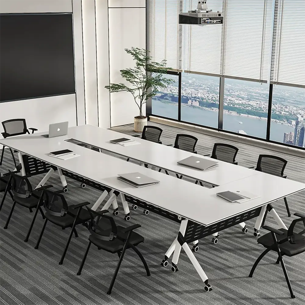 Foldable Mobile Conference Table – Modular Long Meeting Desk - image 3