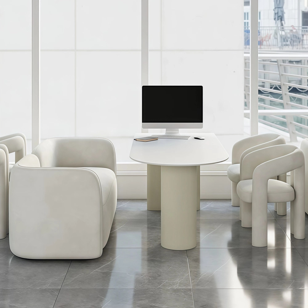 Minimalist Style Cream-Colored Sofa - image 3