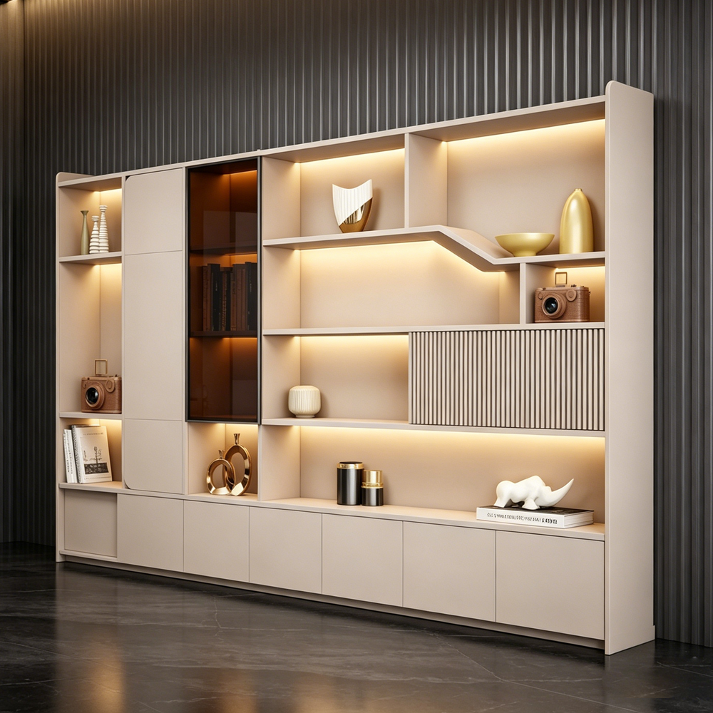 Wooden Modern Office File Cabinet With Lock - image 3