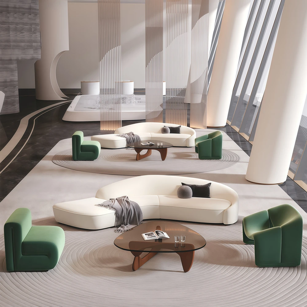 Modern Curved Sofa for Lobby Areas - image 3