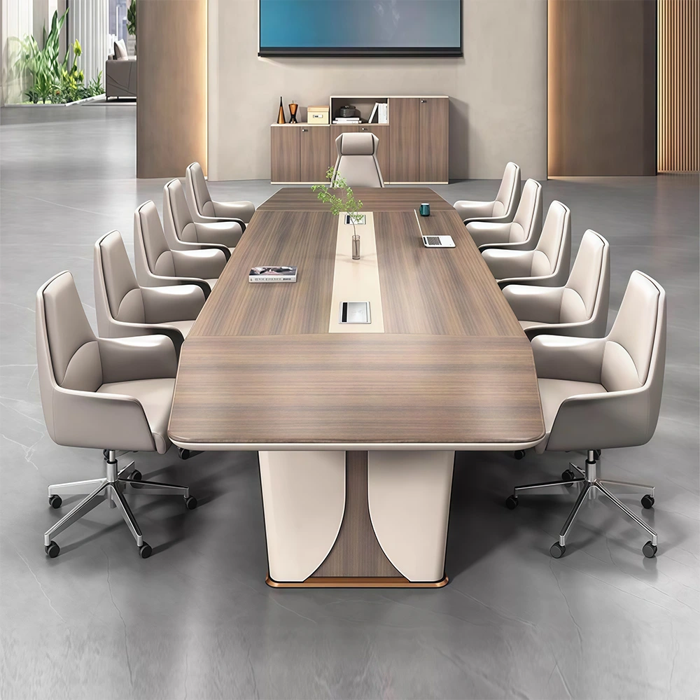 Elegant Light Luxury Conference Table Modern Minimalist Design - image 3
