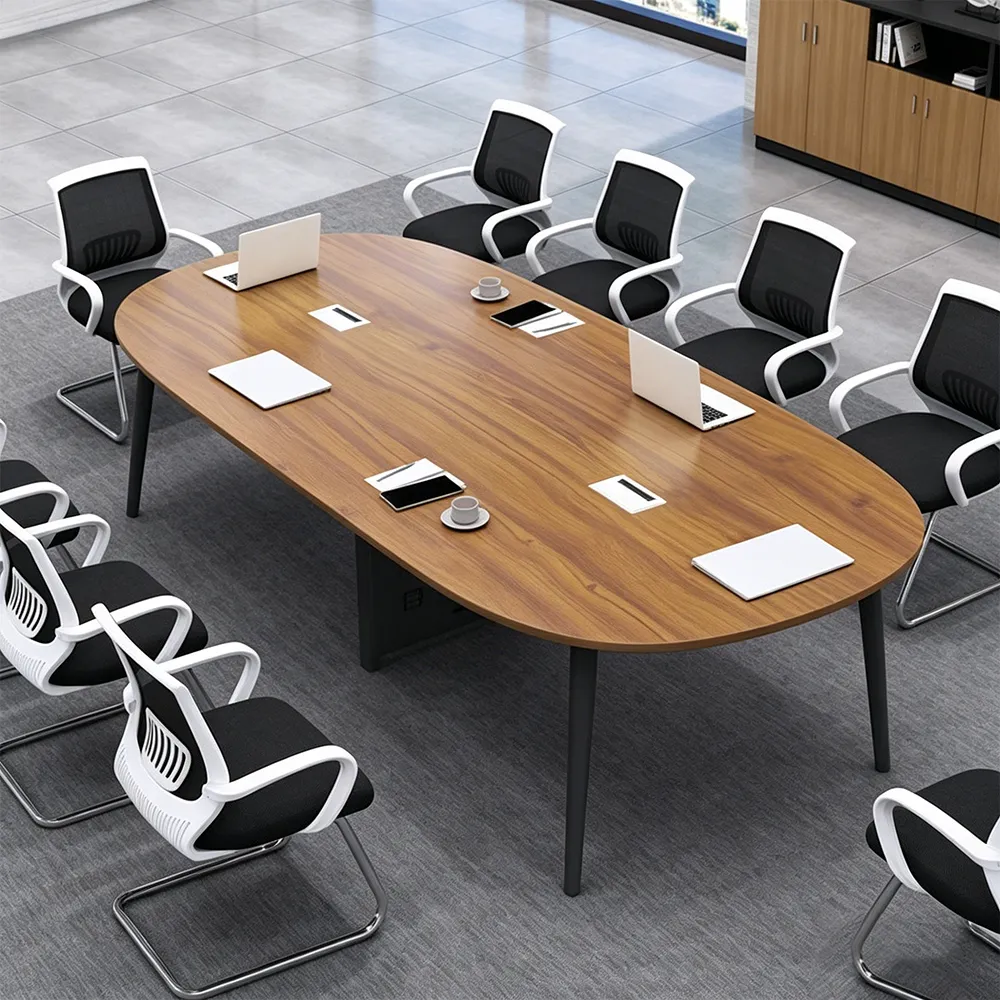 Modern Oval Conference Table – Minimalist Meeting Desk for Office - image 3