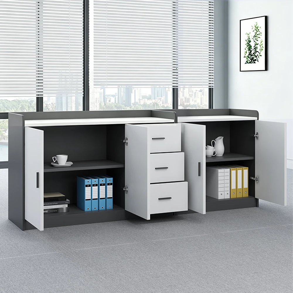 Modern Wooden Credenza – Room Divider & File Storage - image 2