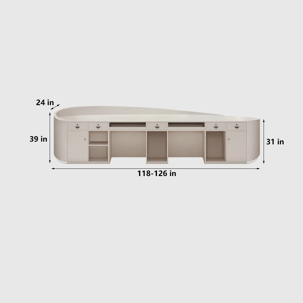 Simple Arc Front Desk for Salon & Clothing Store - image 9
