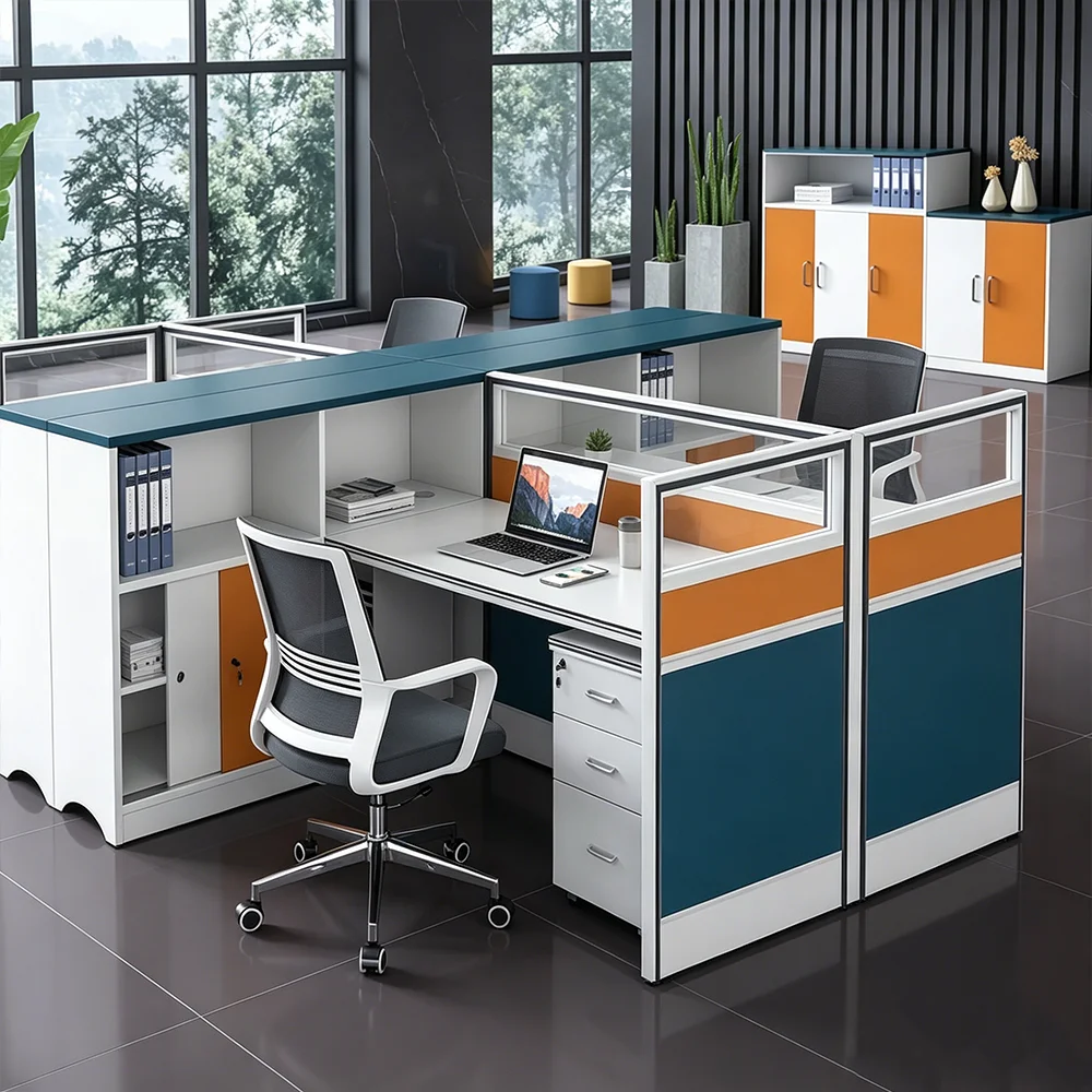 Simple Employee Workstation Desk for Office Use - image 2
