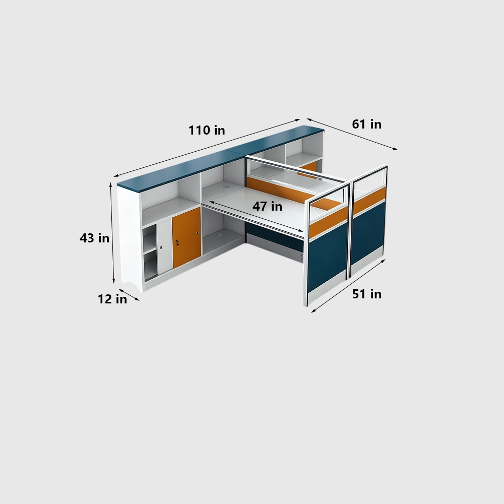 Simple Employee Workstation Desk for Office Use - image 8