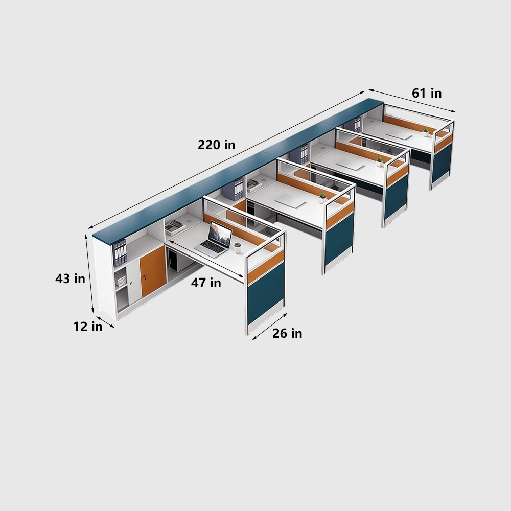 Simple Employee Workstation Desk for Office Use - image 10