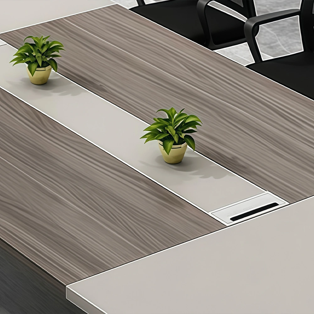Sleek Modern Conference Table Minimalist Office Meeting Desk - image 6