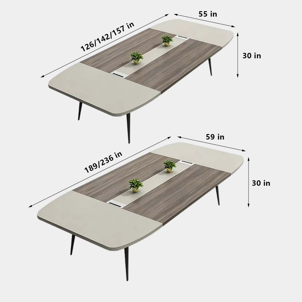 Sleek Modern Conference Table Minimalist Office Meeting Desk - image 11