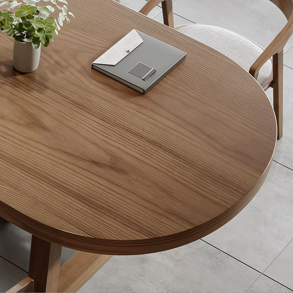 Solid Wood Conference Table Long Desk - image 4