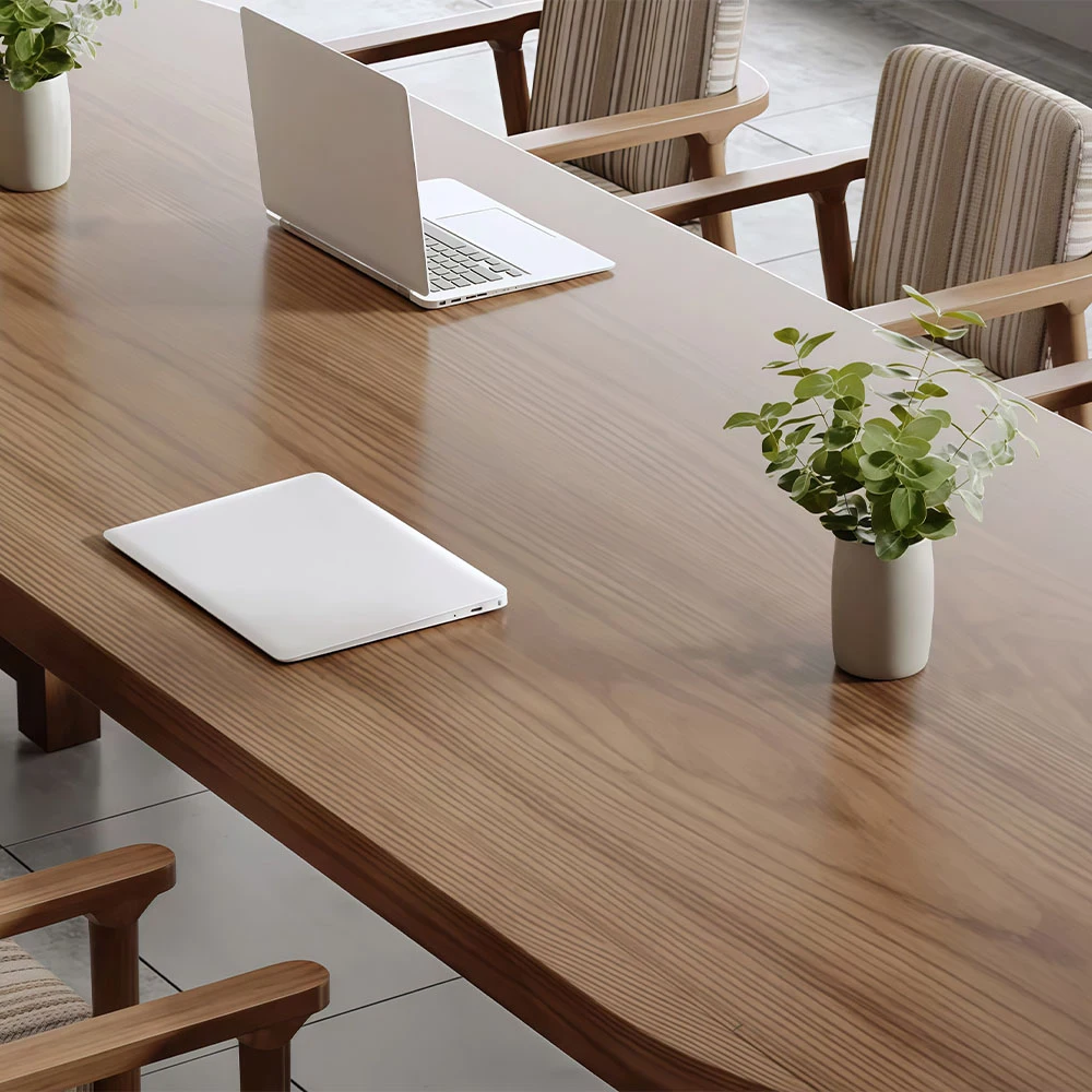 Solid Wood Conference Table Long Desk - image 6