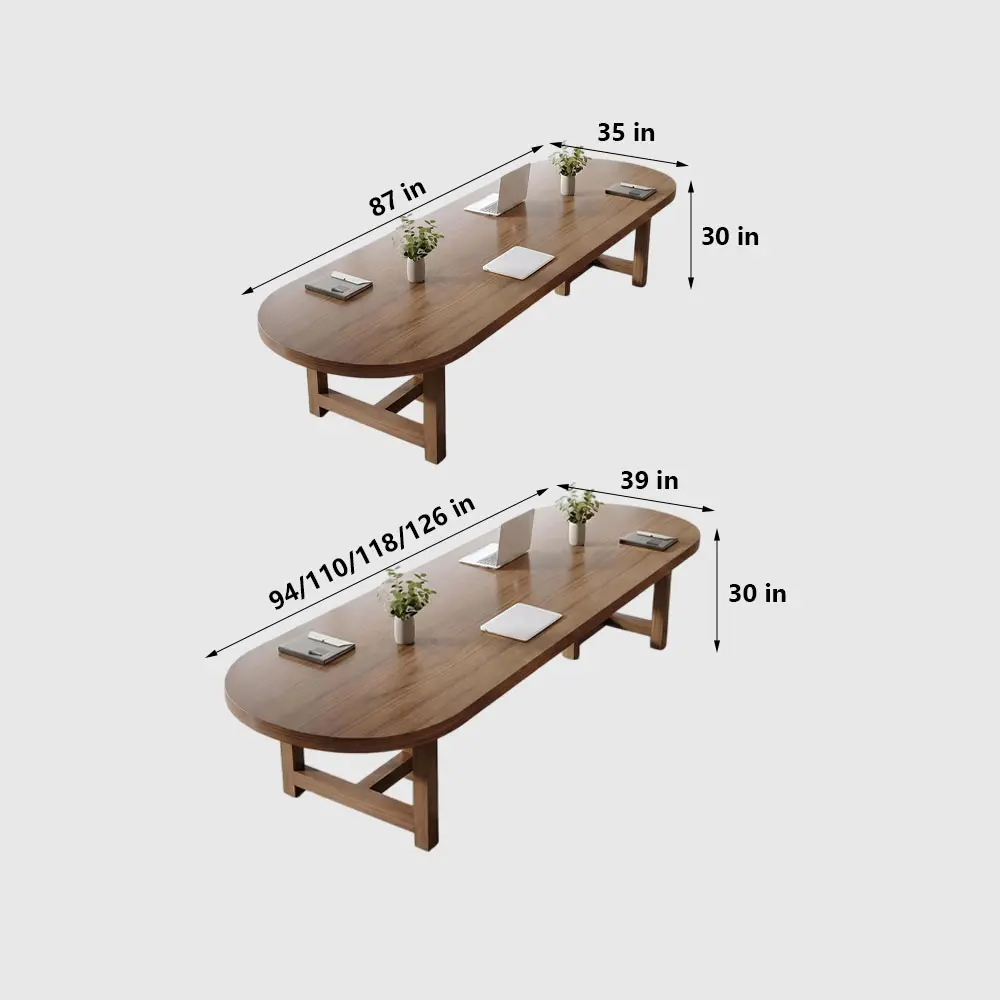 Solid Wood Conference Table Long Desk - image 7