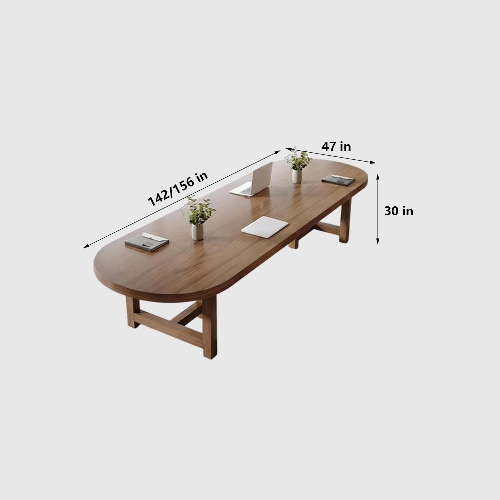 Solid Wood Conference Table Long Desk - image 8
