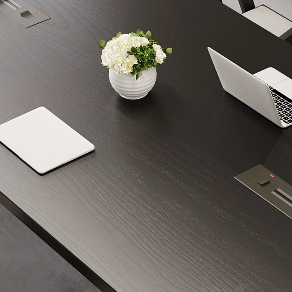 Solid Wood Conference Table with Power Outlets - image 5