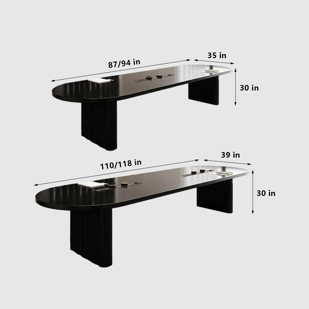 Solid Wood Conference Table with Power Outlets - image 8