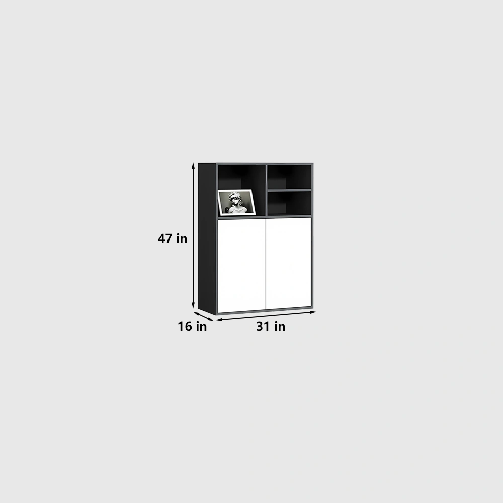 Minimalist Office Credenza - Room Divider File Storage - image 8