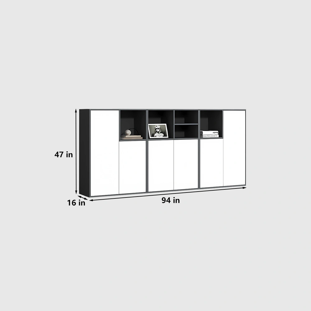 Minimalist Office Credenza - Room Divider File Storage - image 9