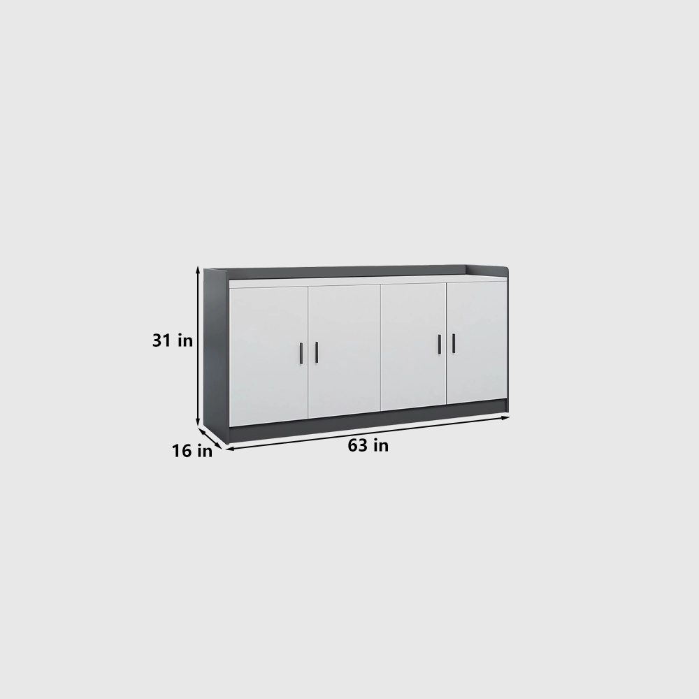 Modern Wooden Credenza – Room Divider & File Storage - image 9