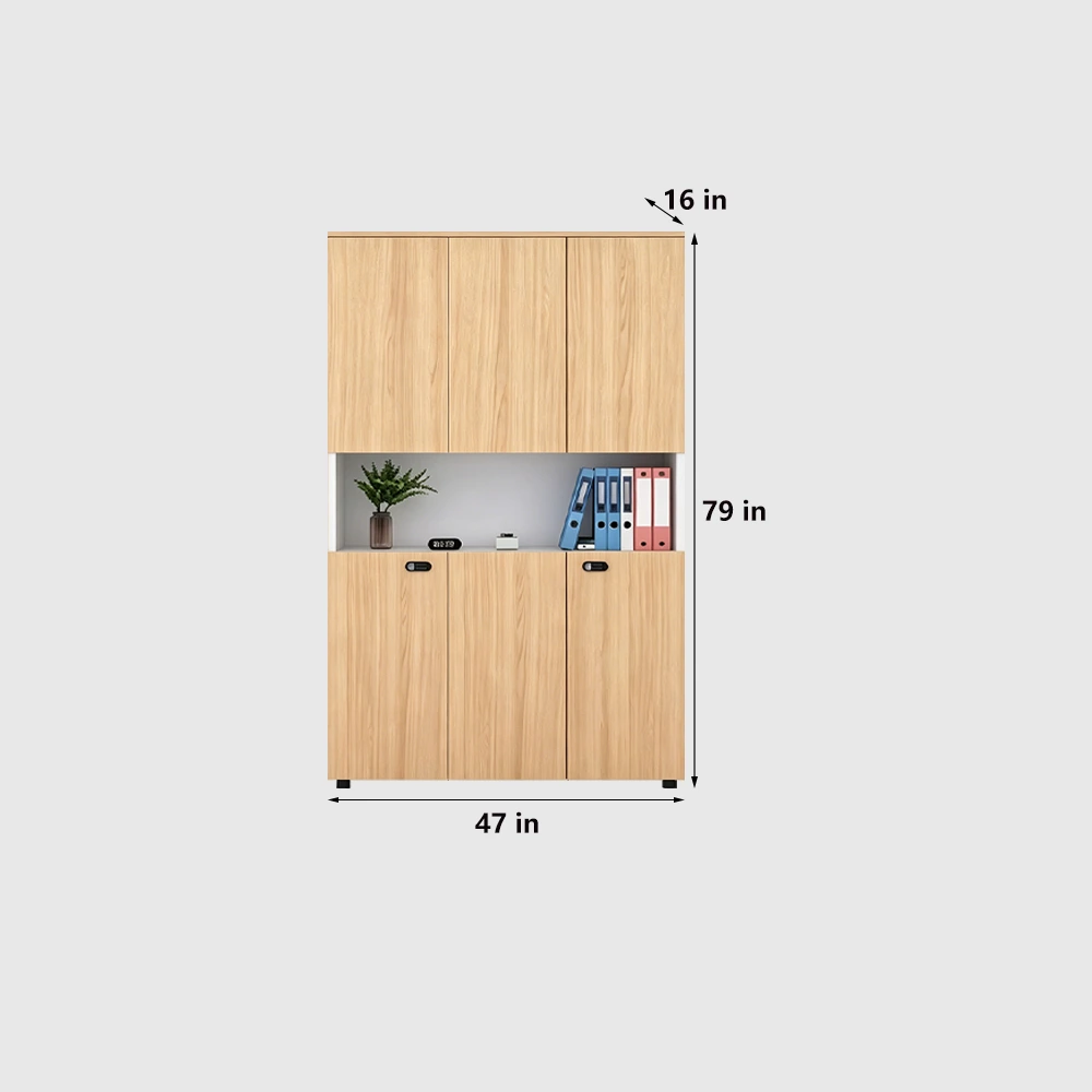 Locking Office Filing Cabinet with Bookshelf Design - image 9