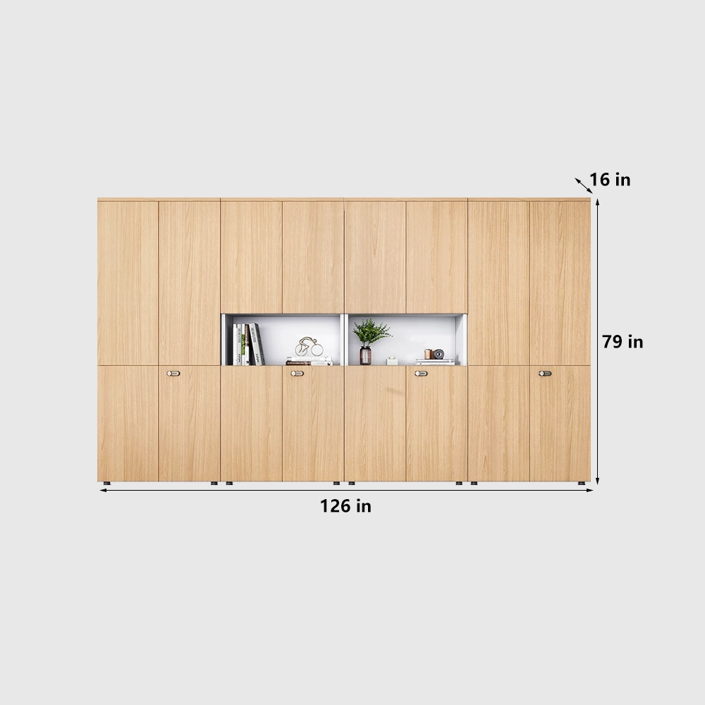 Locking Office Filing Cabinet with Bookshelf Design - image 10