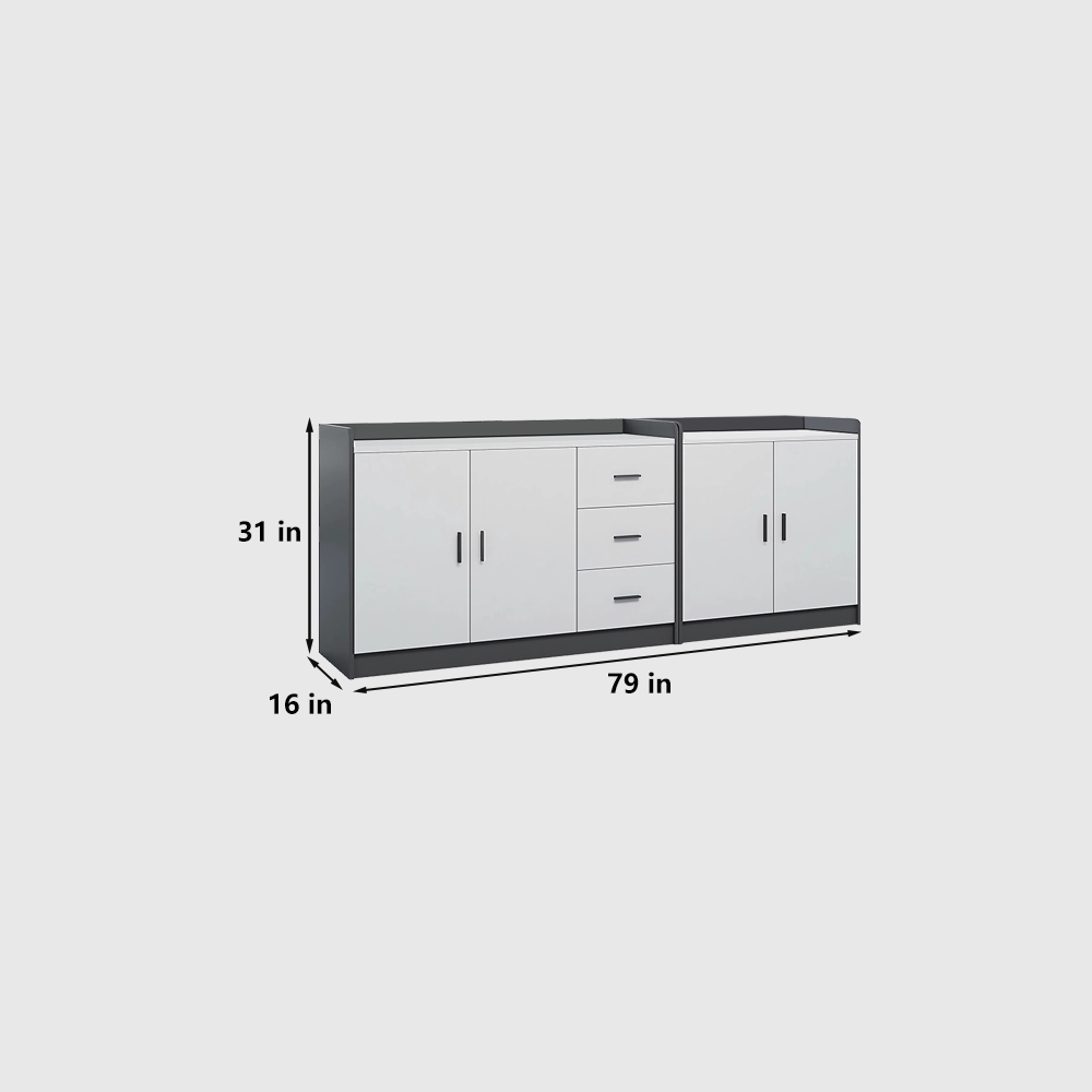 Modern Wooden Credenza – Room Divider & File Storage - image 11