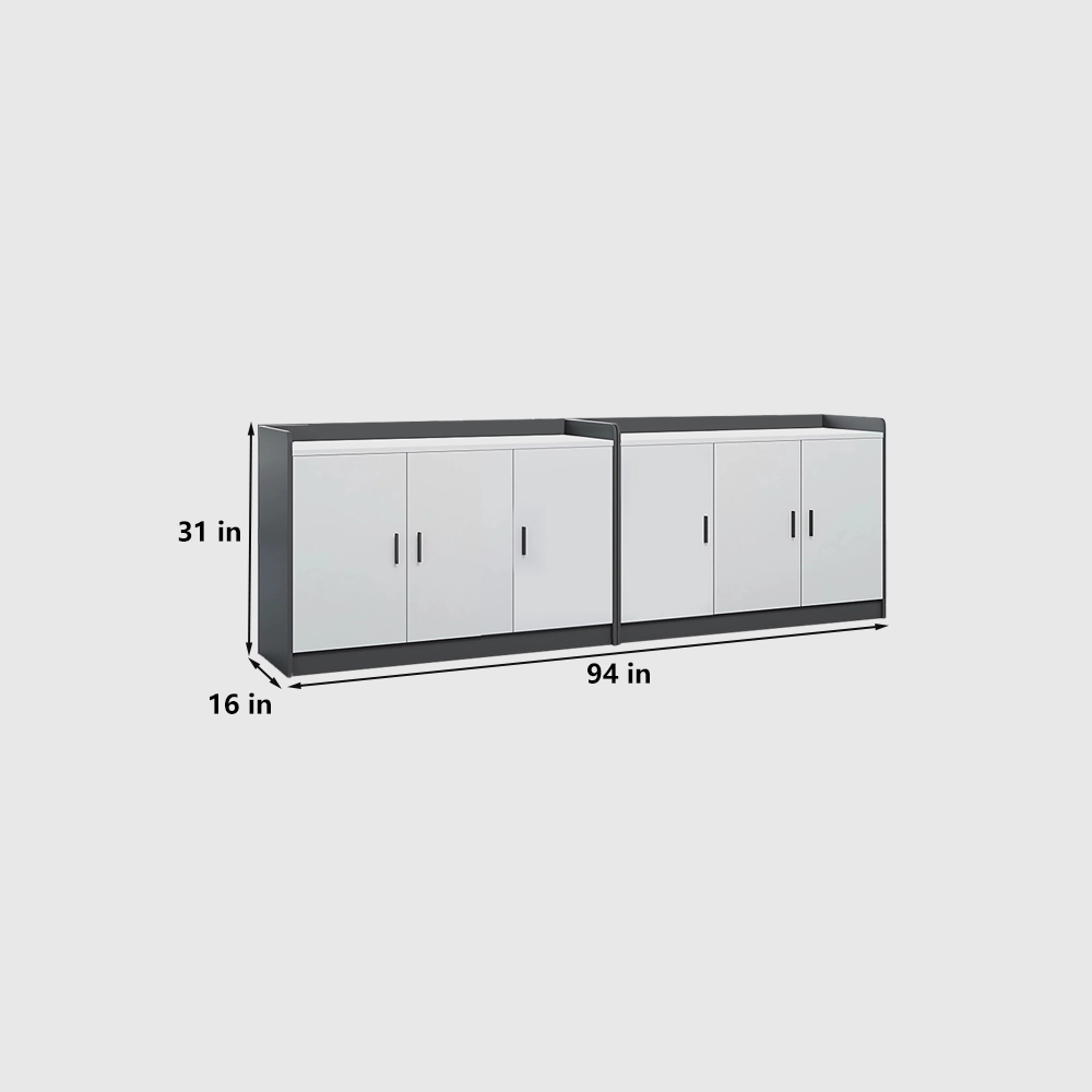 Modern Wooden Credenza – Room Divider & File Storage - image 12