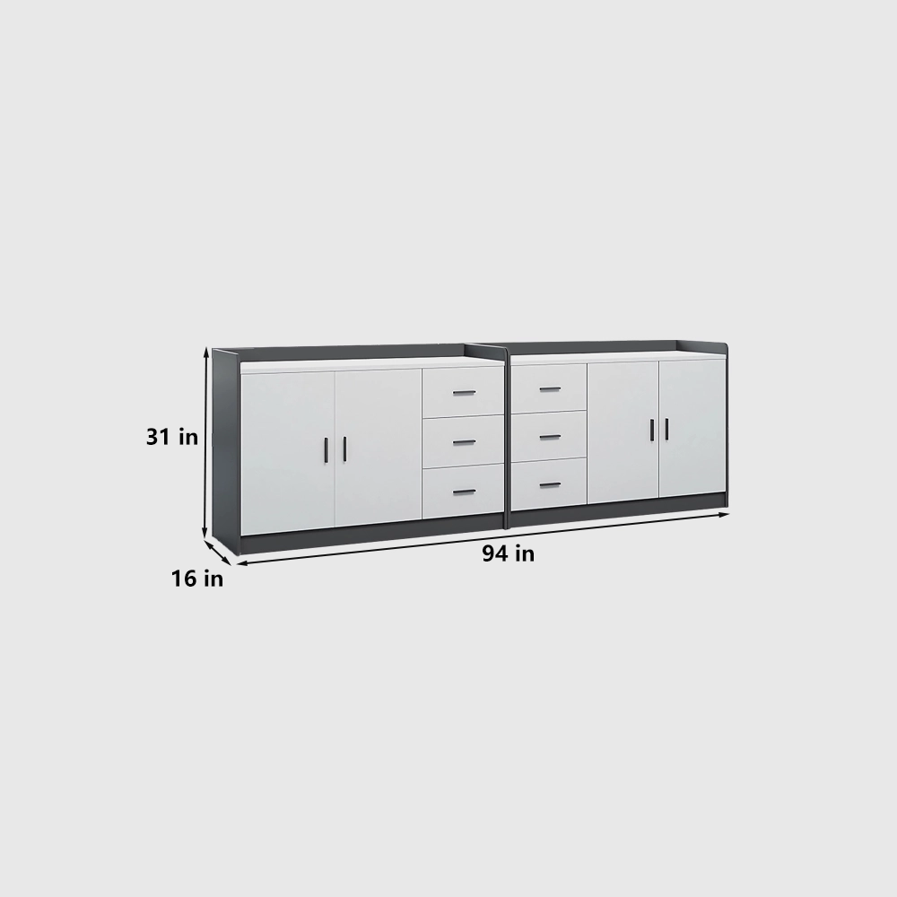 Modern Wooden Credenza – Room Divider & File Storage - image 13