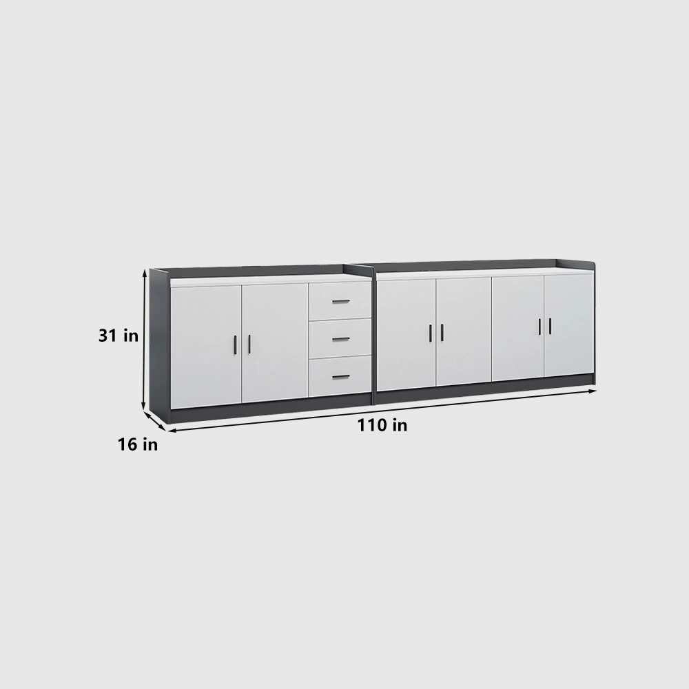 Modern Wooden Credenza – Room Divider & File Storage - image 14