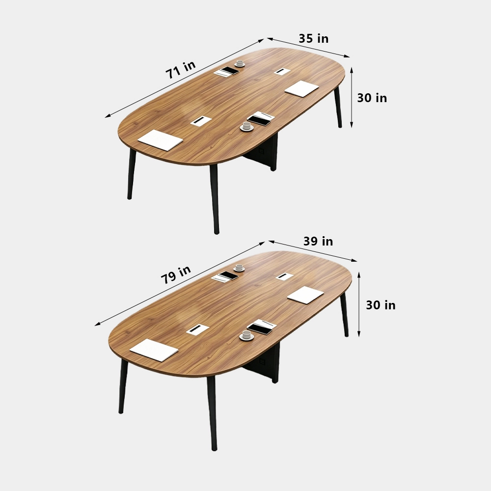 Modern Oval Conference Table – Minimalist Meeting Desk for Office - image 7