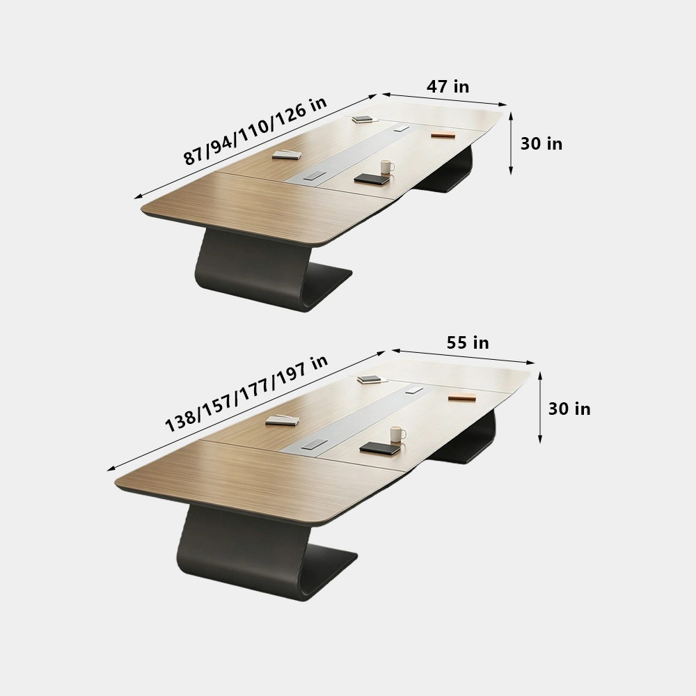 Simple Modern Conference Table for Office – Large Meeting Desk - image 7