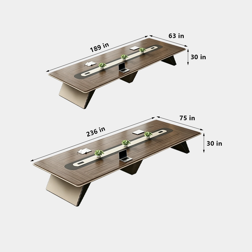 Premium Light Luxury Conference Table – Thick Top, Luxury Meeting Desk - image 7