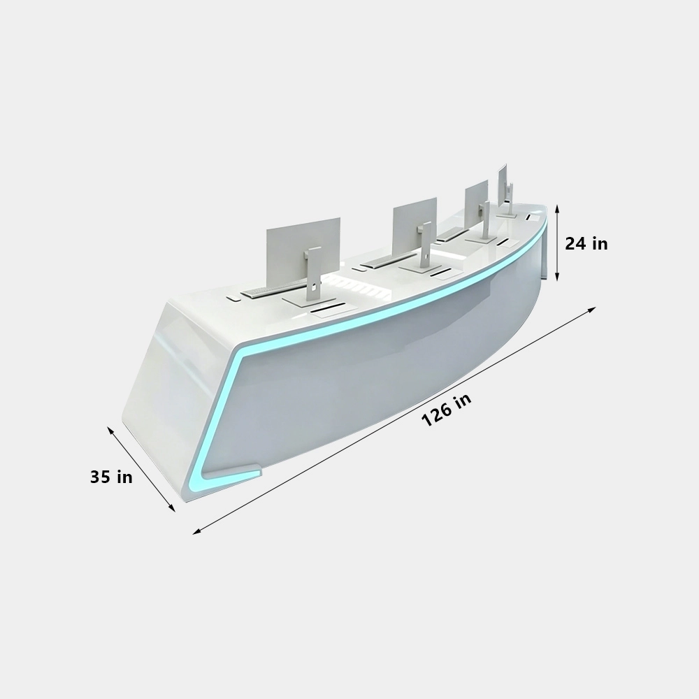 High Gloss Conference Table Workstation – Professional Conference Desk - image 7