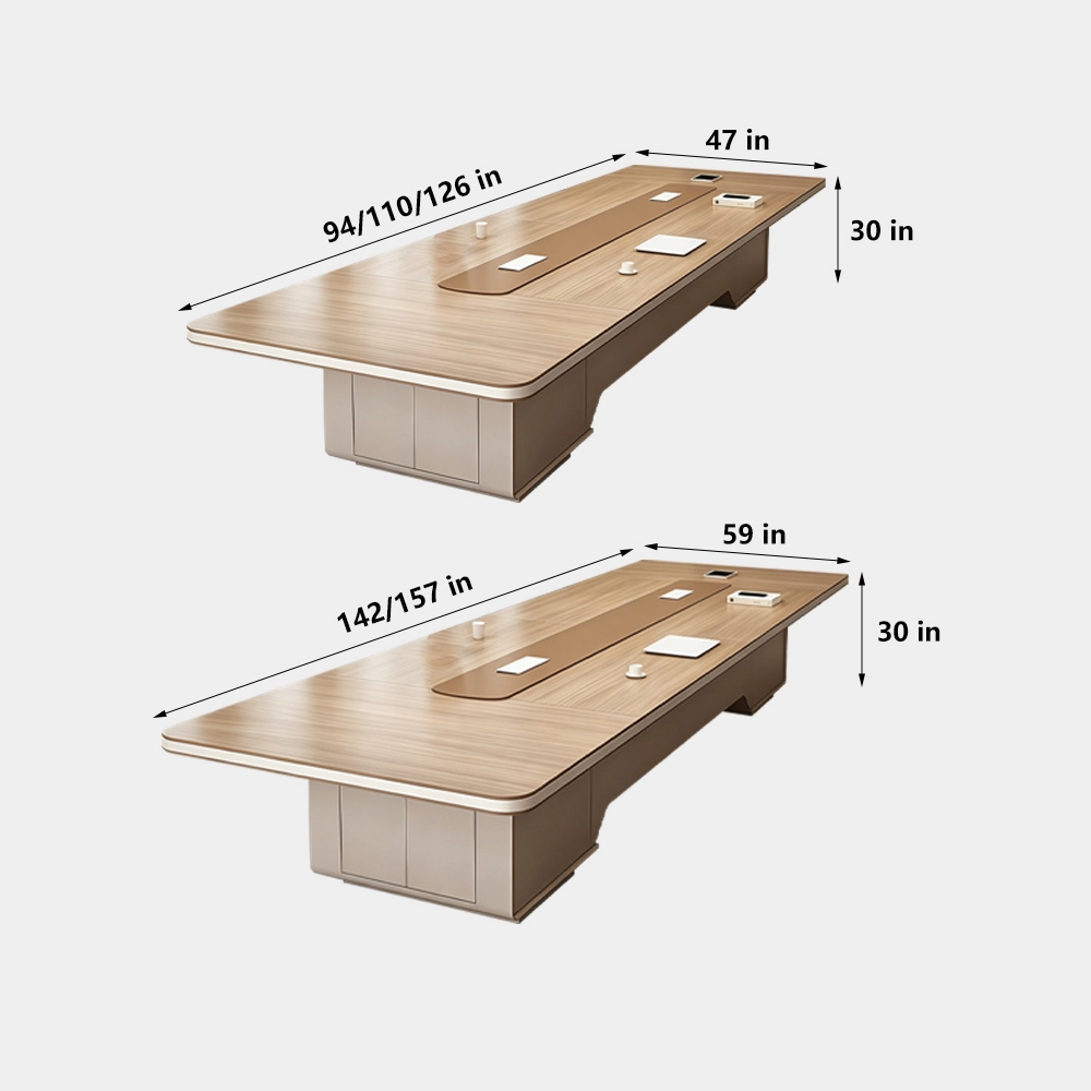 Elegant Long Conference Table – Modern Light Luxury Style - image 7