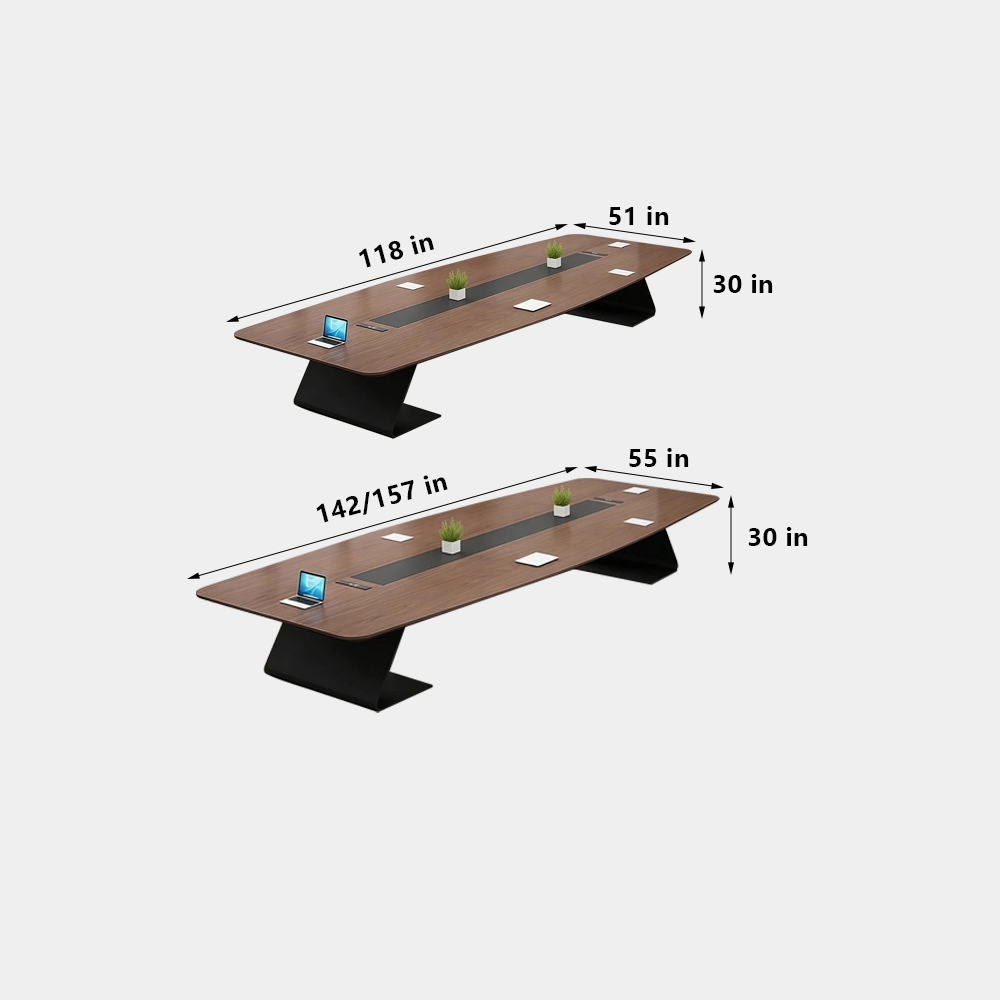 Modern Large Conference Table  Long Rectangular Meeting Table - image 7