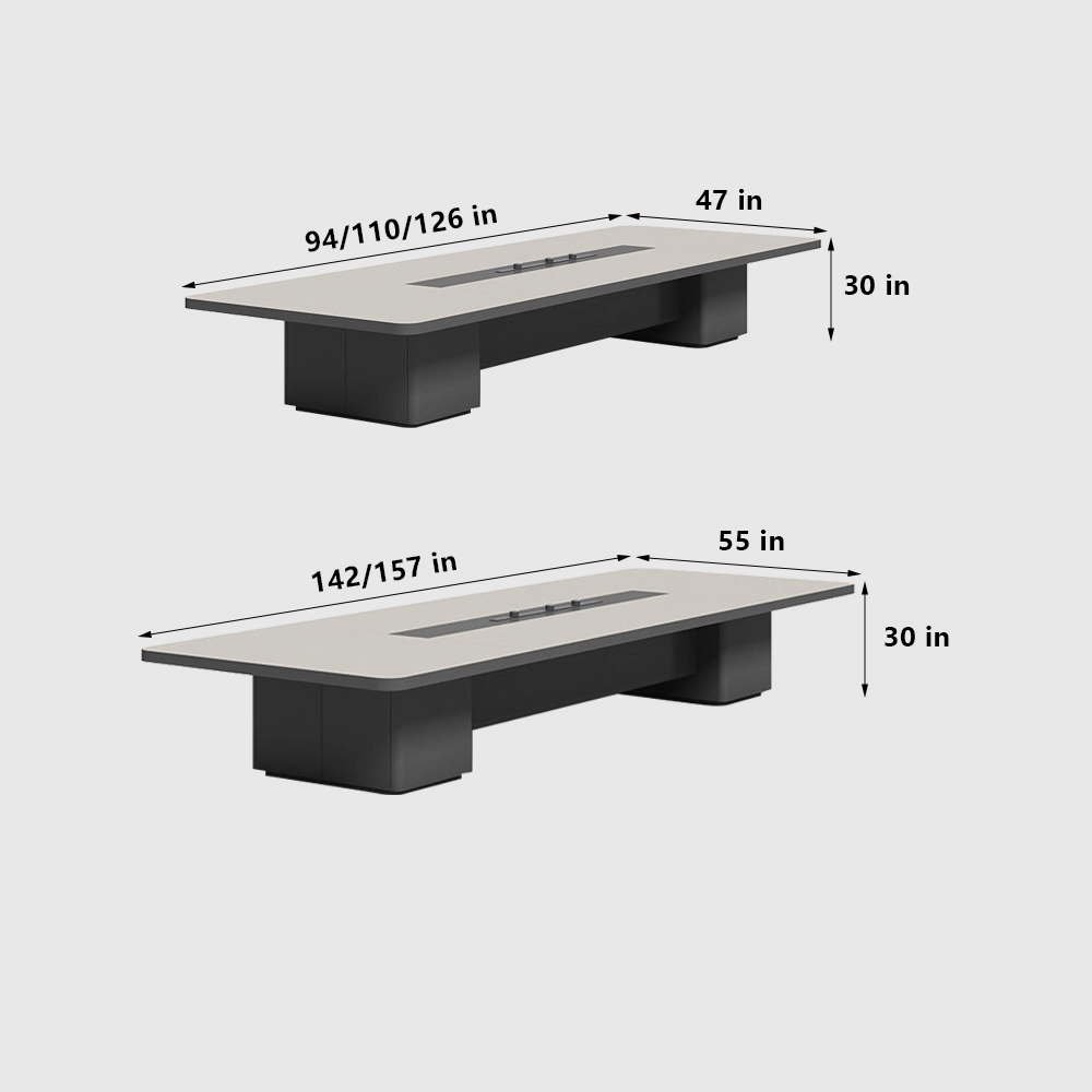 Long Conference Table for Modern Office  Minimalist Design - image 7