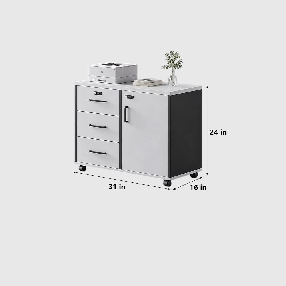 Modern Mobile File Cabinet with Lock Drawers - image 6