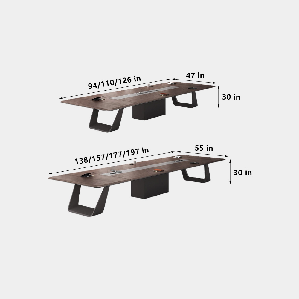 Large Simple Modern Conference Table – Long Desk for Office Meetings - image 7