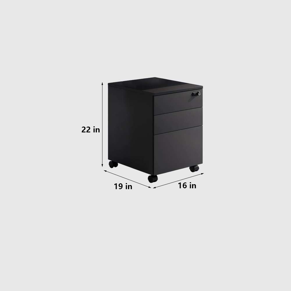 Three-Drawer Movable Storage Cabinet - image 6