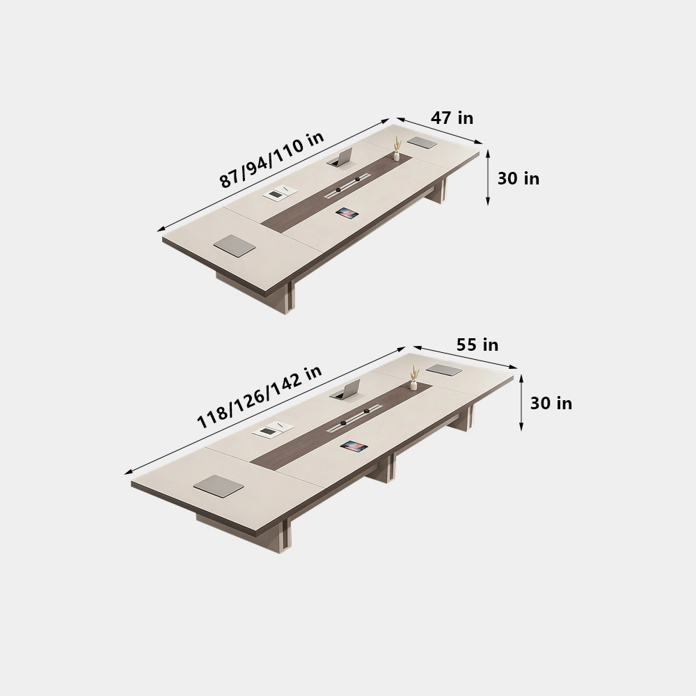 Premium Large Conference Table for Executive Offices – Long Modern Luxury Meeting Desk - image 7