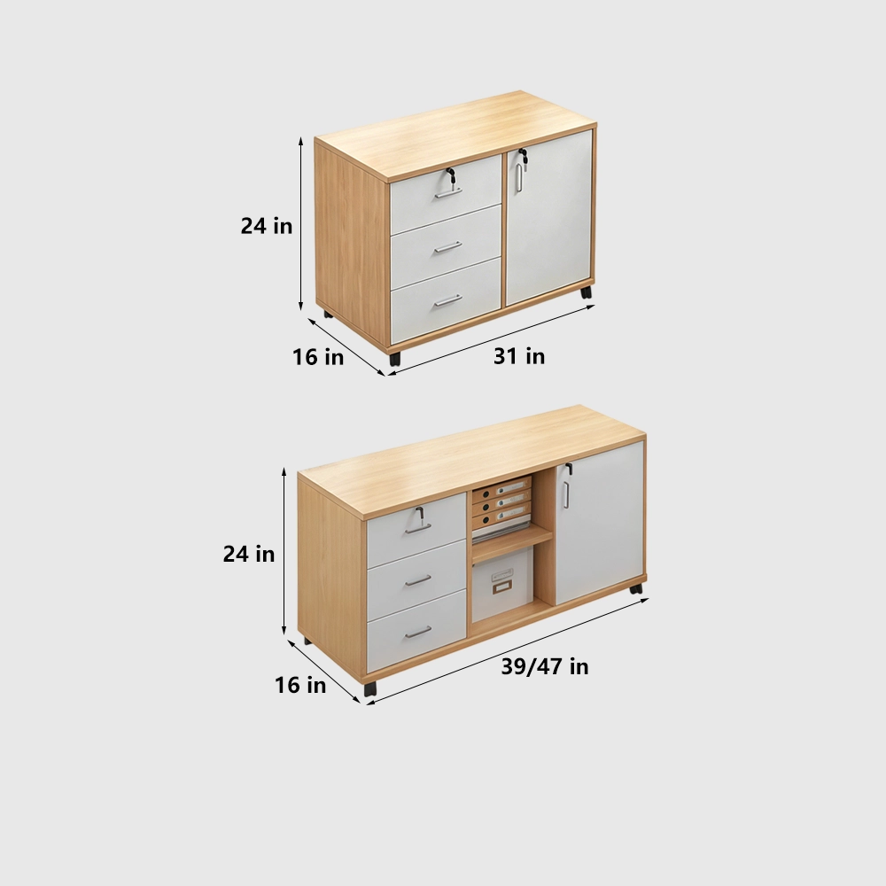 Mobile Lockable Low Office Cabinet - image 7
